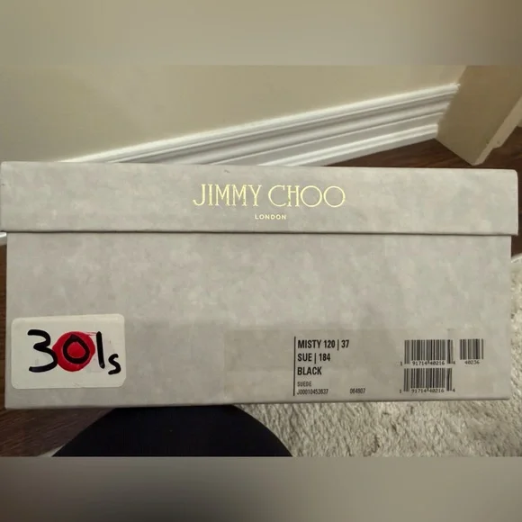 Jimmy Choo Alva 120 Suede Women's Heel Sandals- Black - Picture 10 of 11